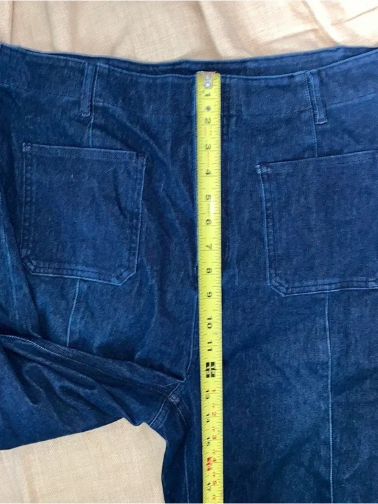 Halara High Waist Wide Leg Denim Pants XL NWT - Picture 4 of 7